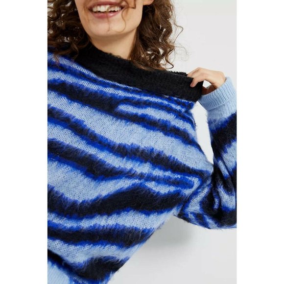 Anthropologie Salma Striped Eyelash Sweater - Picture 5 of 12